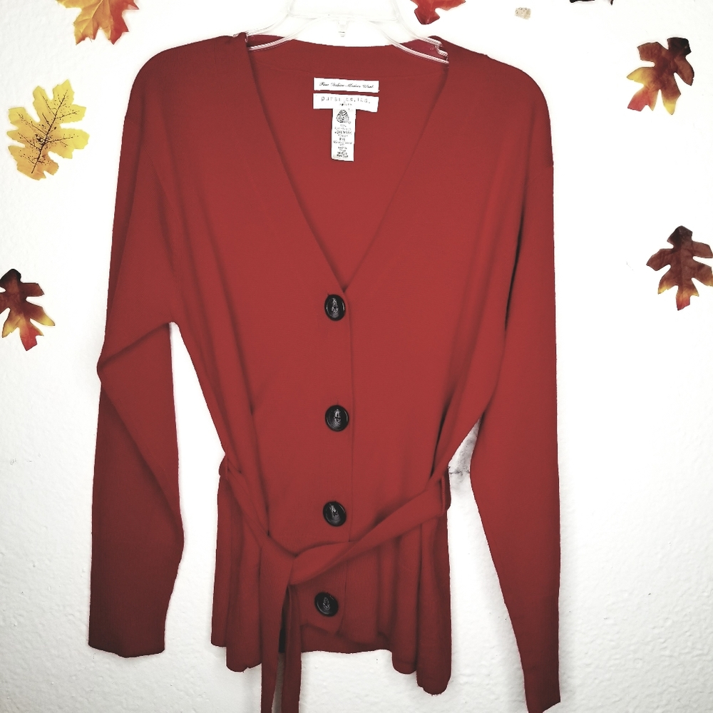 Pur suits, ltd . Petite red sweater woolmark